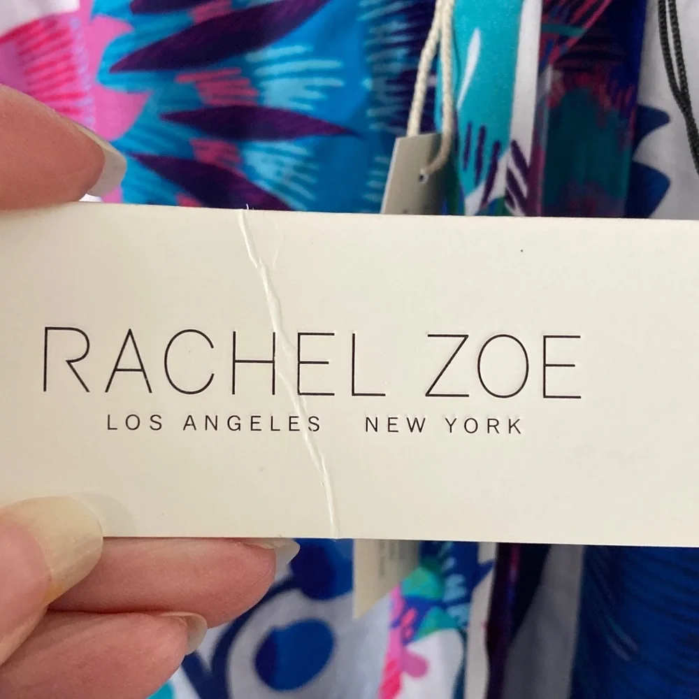 Rachel Zoe Floral Wide Leg Pants in Pink, Blue, and Green - Picture 2 of 11